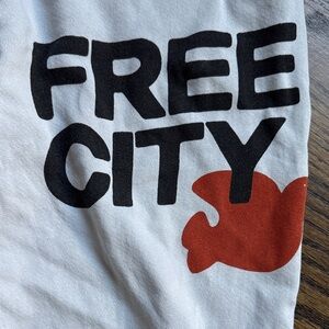 Freecity Gray Sweatpants with Red Graphic